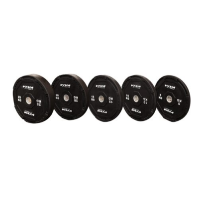 VIVA FITNESS BLACK CHALLENGER BUMPER PLATES