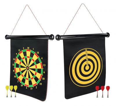 DOUBLE SIDED MAGNETIC DART BOARD