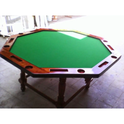 WOODEN CARDS TABLE HEXAGONAL (Large Size)