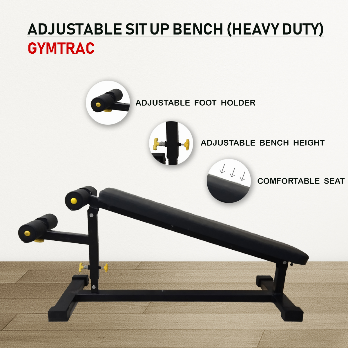 ADJUSTABLE SIT UP BENCH (HEAVY DUTY) 