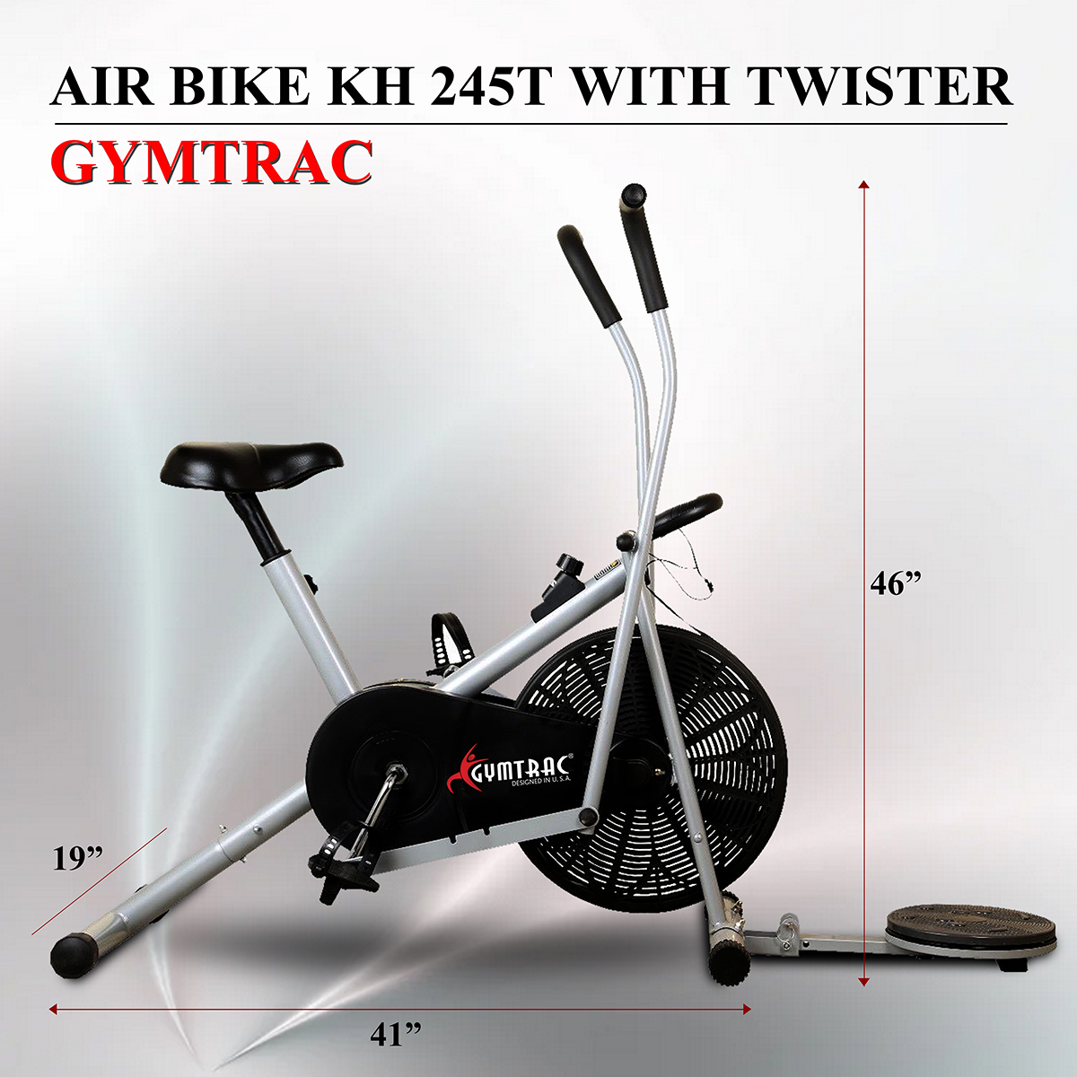 GYMTRAC KH 245T AIR BIKE WITH TWISTER