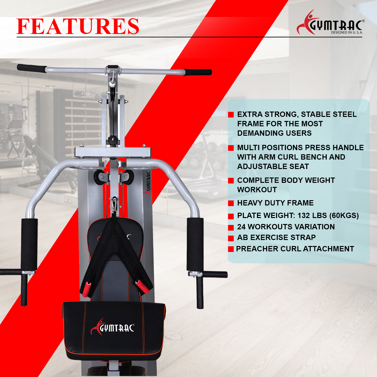 GYMTRAC KH 150 HOME GYM WITH SHOULDER
