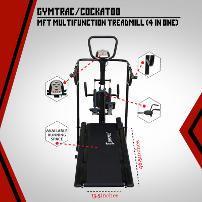 GYMTRAC/COCKATOO MANUAL MULTIFUNCTIONAL TREADMILL (4 IN ONE) 