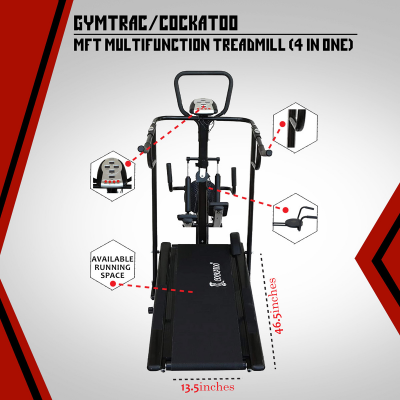 GYMTRAC/COCKATOO MULTIFUNCTIONAL MANUAL TREADMILL (4 IN ONE) 