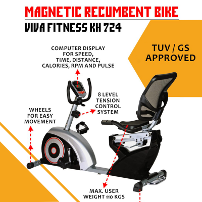 VIVA FITNESS KH 724 MAGNETIC RECUMBENT BIKE