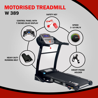 MOTORISED AC TREADMILL FITKING W 389