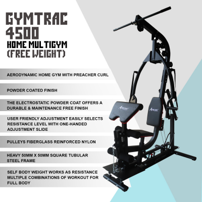 GYMTRAC 4500 HOME MULTI GYM (FREE WEIGHT)