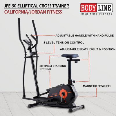 CALIFORNIA/JORDAN FITNESS JFE 30 HOME USE ELLIPTICAL MAGNETIC CROSS TRAINER