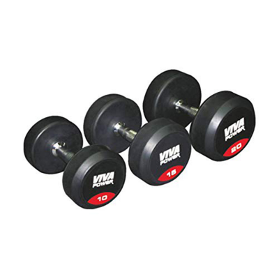 ROUND DUMBBELL VIVA POWER (RUBBER)