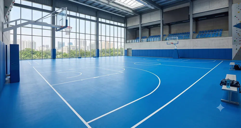 Acrylic Synthetic Flooring 5 and 8 Layer System Architecture