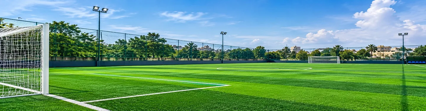 Modern Football Turf & Goal Post Setup by Bodyline Sports